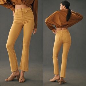 MOTHER High Rise Jeans in Mustard Yellow